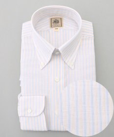 J.PRESS MEN 【WEB・一部店舗限定】コットンリネンマルチストライプ シャツ / B.D.