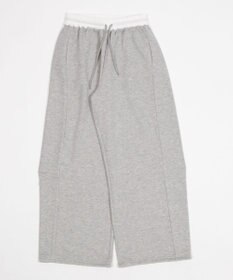 WEGO 【ウエストゴム/SMサイズ展開】カーブデザインスウェットパンツ