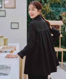 Tiaclasse 【洗える】スタンドカラープリーツコート