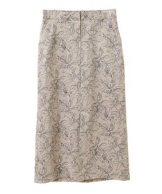 YECCA VECCA フラワー柄フェイクスエードスカート