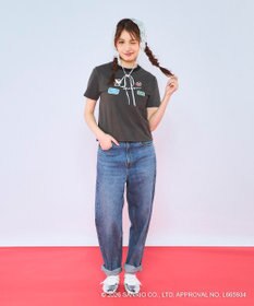 OP／FILA 【Ocean Pacific×ハローキティ】ワッペンリンガーチビTシャツ