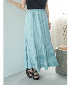 earth music&ecology レースティアードスカート