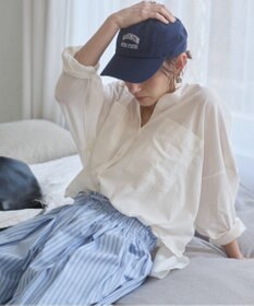 WEGO 着丈が選べる オーバーサイズ バンドカラー シャツ / ストライプ / 無地