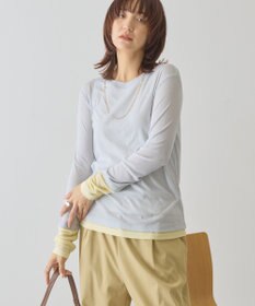 AMERICAN HOLIC 配色シアーレイヤードプルオーバー