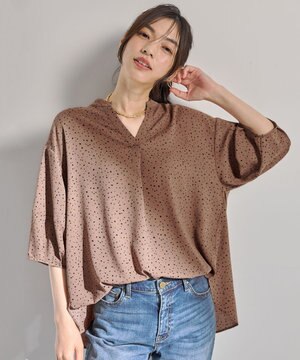 ドルマンスキッパードットブラウス