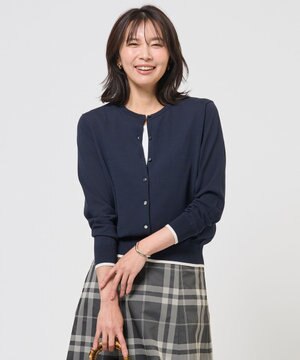  BASIC HT COTTON クルーネック カーディガン