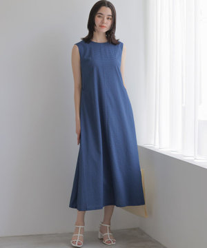 サッカーギンガムチェック Aラインワンピース