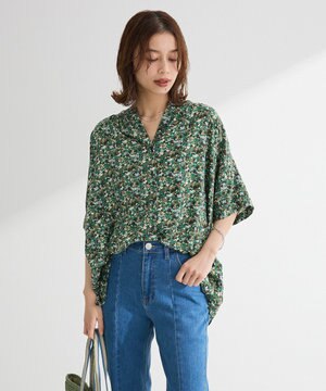  【WEB限定】アソート柄さらっとレーヨンブラウスⅡ