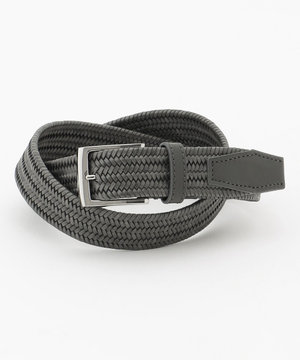 【イタリア素材使用/日本製】レザーメッシュストレッチ ベルト