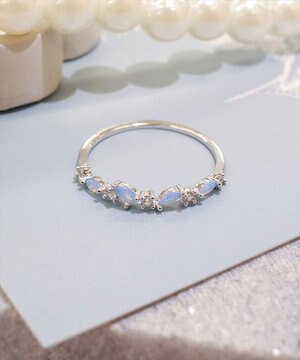  カラーアーモンドストーンリング