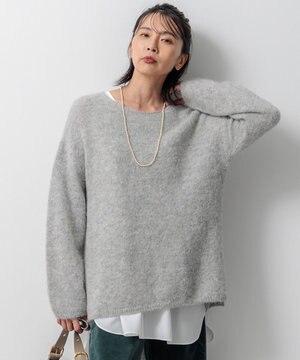  ブラッシュドアルパカ ニット