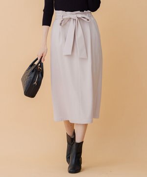 【洗える】ツイルストレッチ タイトスカート