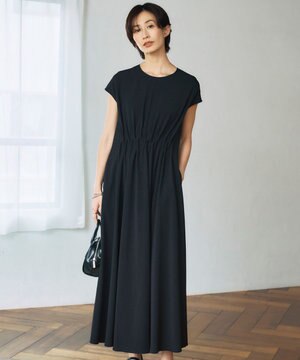  【ASUMI・MANAMIコラボ 丈が選べる】タックデザインワンピース