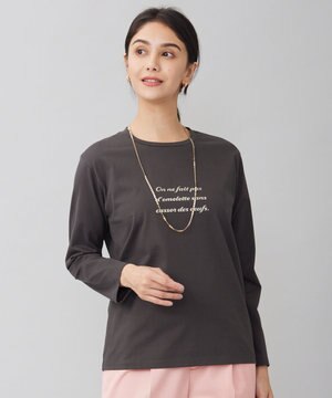  【洗える】長袖ロゴ Tシャツ