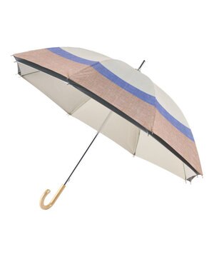  断熱パラソル 二階建て 晴雨兼用 テクスチャー3ボーダー 日傘 遮熱 遮光 UV