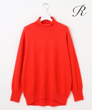  【R(アール)】ウールカシミヤ ロールネックニット