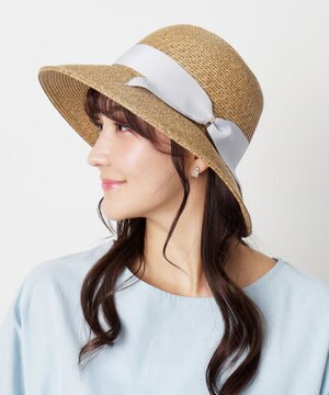 FURLA(フルラ) ペーパーブレードリボン巻きダウンハット サイズ調整可