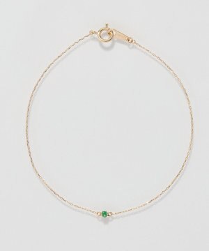  【K10】プチエメラルドブレスレット/5月誕生石/天然石