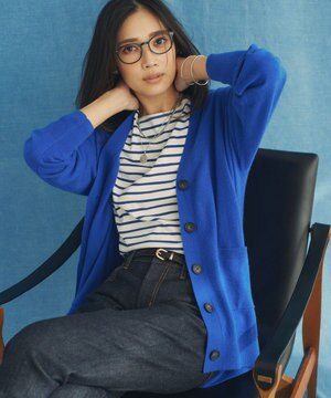  【洗える】ピュアカシミヤ カーディガン