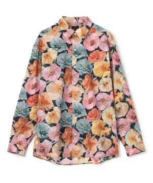  【LIBERTY】 フラワープリント　レギュラーカラーシャツ