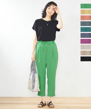  【接触冷感・UVケア】イージーケア美脚 パンツ