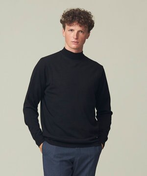  【WEB限定 / ジャケットインに最適】モックネック ニット