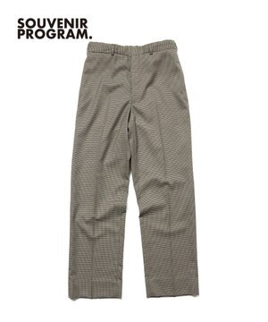  【J.PRESS ORIGINALS】【UNISEX】Wool Polyester Gunclub Check Piped Stem Nontuck Slacks