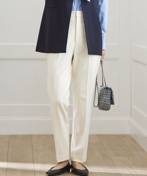  【洗える】ウォームストレッチ テーパード パンツ