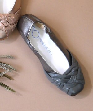  【本革・高反発】Square スクエアトゥ メッシュモチーフパンプス