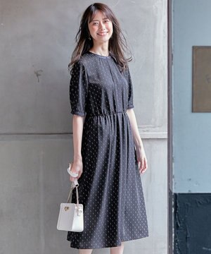  【洗える】2WAYネック ワンピース