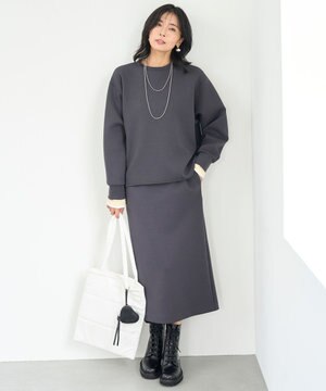 【野呂佳代さん着用】BEAUTY FORM JERSEY Iラインスカート