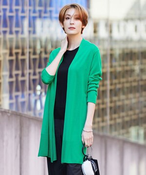 【接触冷感・洗える】PINION ロングカーディガン