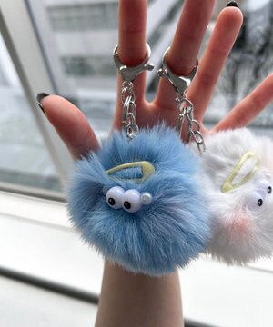  フワフワモンスターぬいキーホルダー