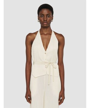  プリーツジャガード　タイウエストコート