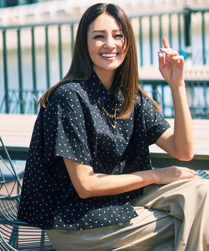  【WEB&一部店舗限定・サラリ触感】コットンサッカープリント シャツ