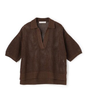  リネンペーパー メッシュニット スキッパー