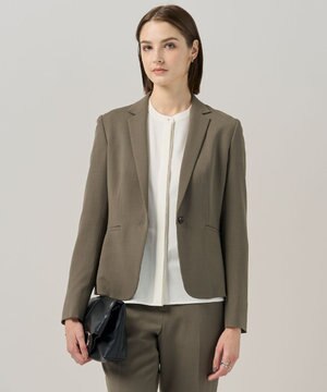  【UVカット・洗える】ウール2WAYストレッチ テーラードジャケット