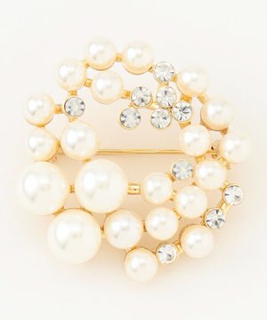  【カタログ掲載】ランダムビジューパール ブローチ