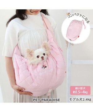  ディズニー ミニーマウス 撥水キルトスリングキャリーバッグ 超小型犬