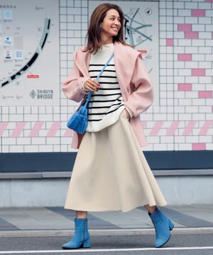  【セットアップ対応】ウールライク スカート