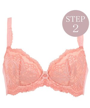  【BRADELIS New York/ 育乳補整ブラ・STEP2 寄せる】ローズステップ2ブラ24A1  谷間を作ってキープする補正ブラ