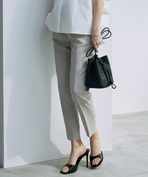 【新色追加・WEB限定カラーあり・接触冷感・UVケア・速乾・防シワ・洗える】 FluidBackSatin  ドロストパンツ