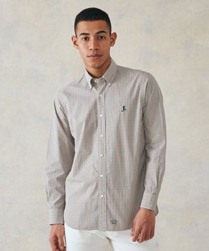  【WEB限定】ポプリンチェック J刺繍 シャツ/B.D