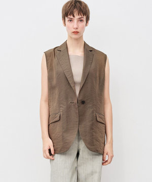 シアーオーガンジー テーラードジレ