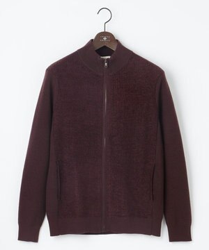  【キングサイズ・軽量/イージーケア】 KARL KARLジップ ニット ブルゾン