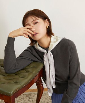 【2WAY】スカーフ付き ニット