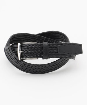 【イタリア素材使用/日本製】レザーメッシュストレッチ ベルト