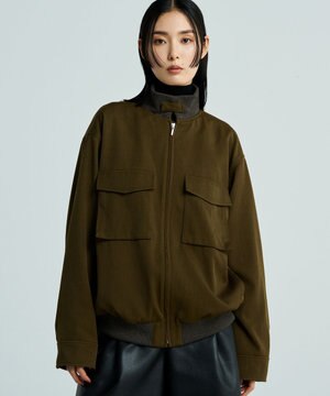 ギャバジン ブルゾン(uncrave WHITE)