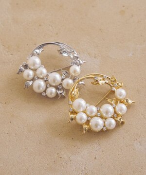  ドロップパール調 ブローチ