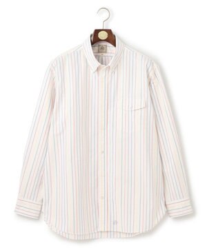  【KING SIZE】コットンオックス マルチストライプ シャツ / ボタンダウン